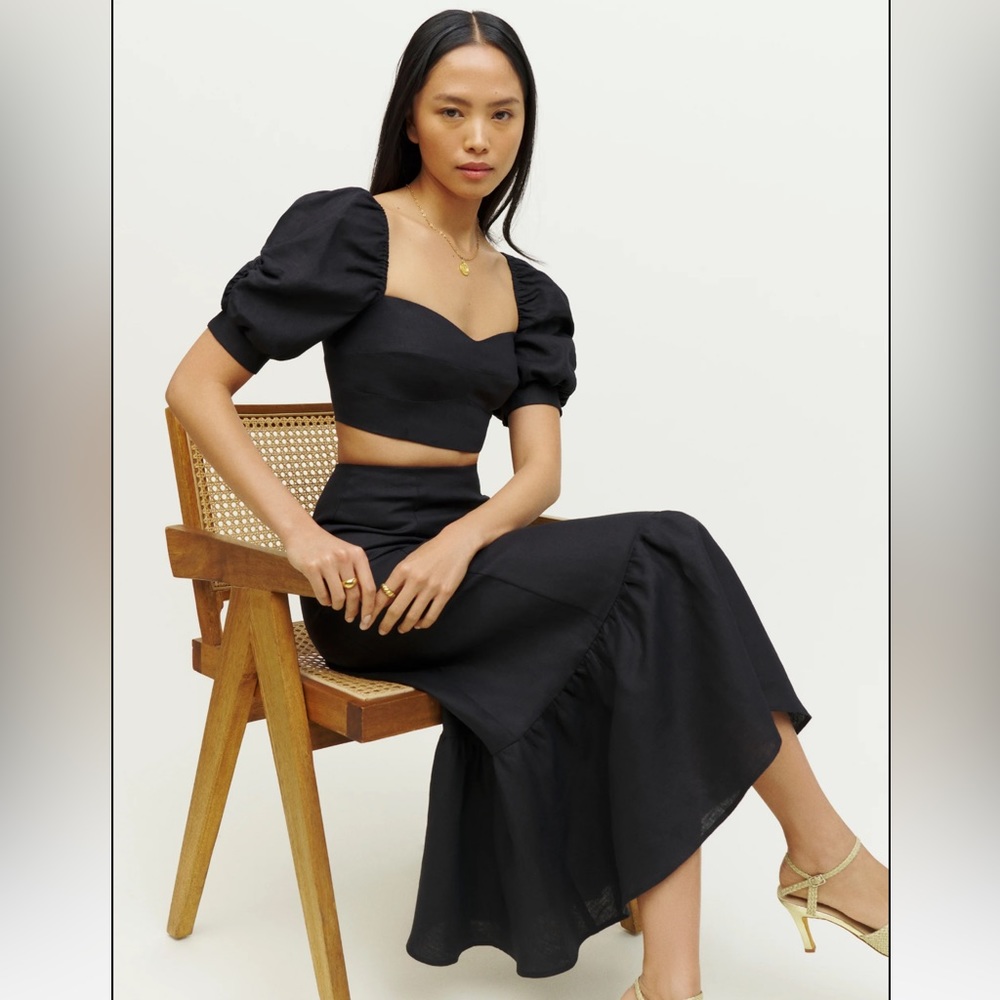 Reformation Sunnie Cotton 2 Piece Set Size 6